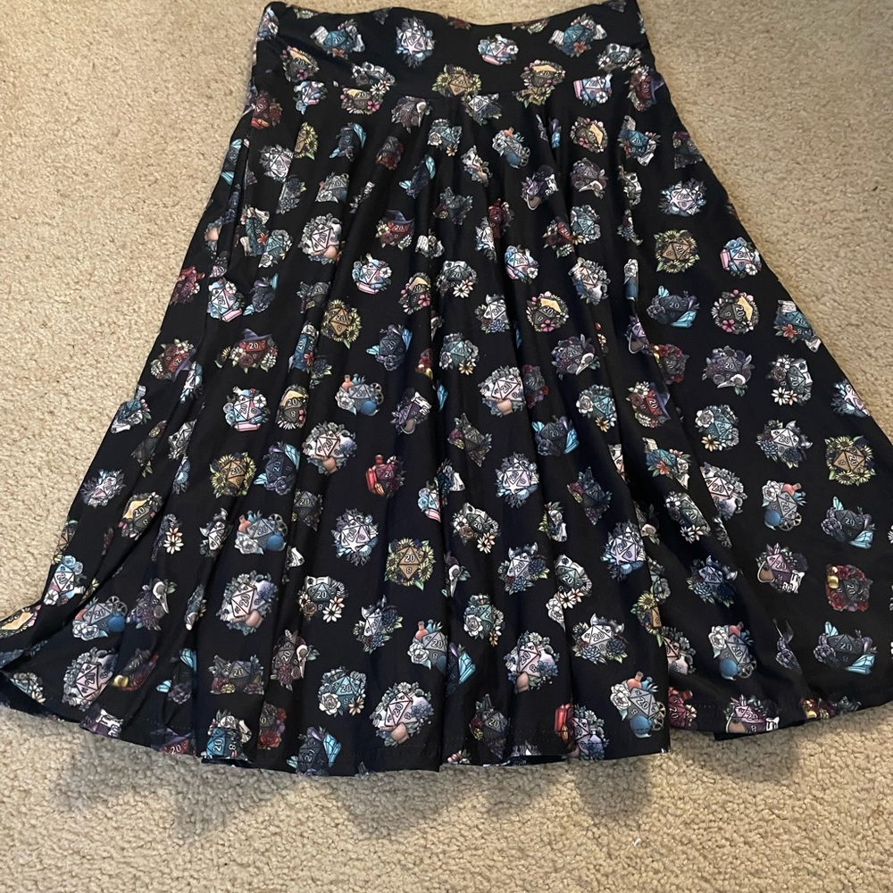 20 sided dice pattern skirt with pockets